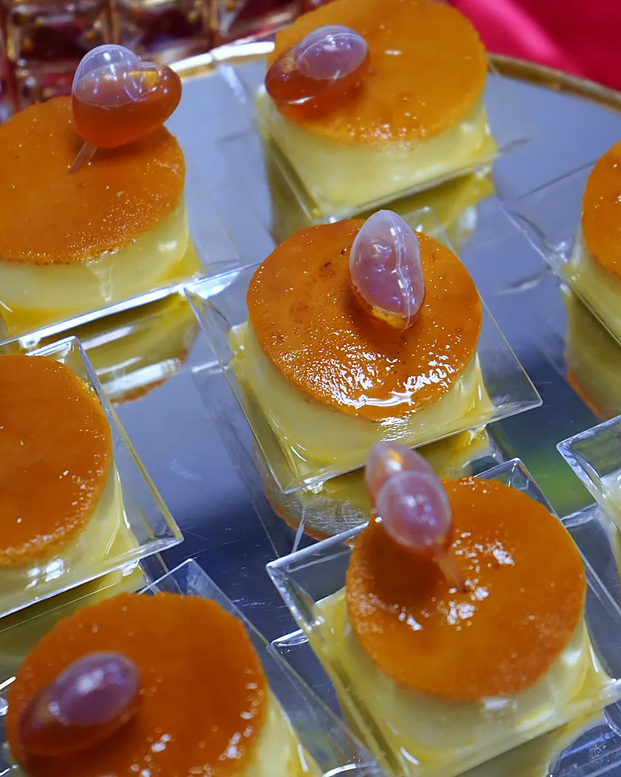 Mini flan con caramelo